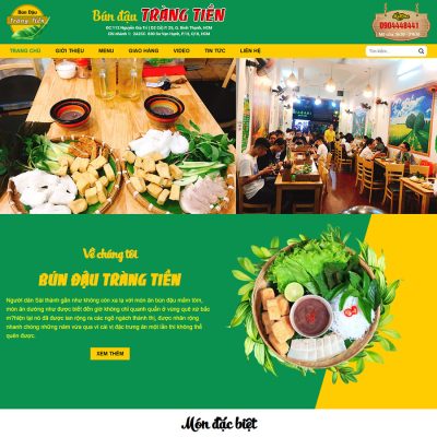 Theme wordpress bán bún đậu