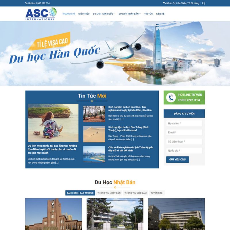 Theme wordpress flatsome du học