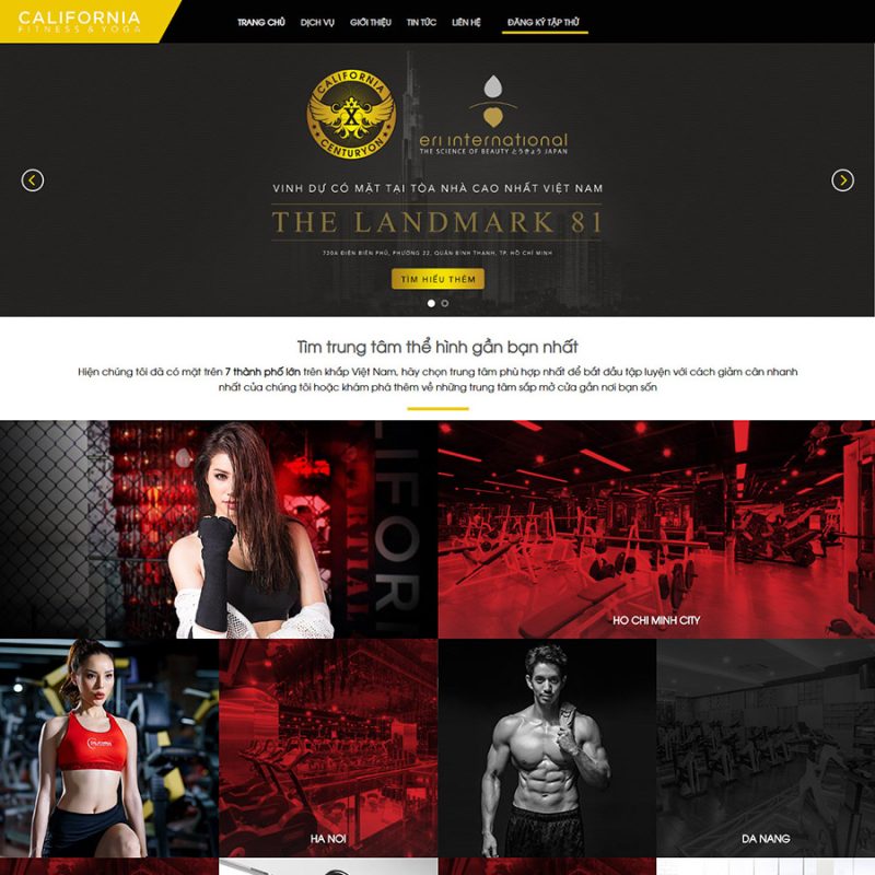 Mẫu web phòng tập Gym