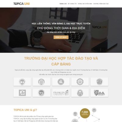 Mẫu web khóa học online