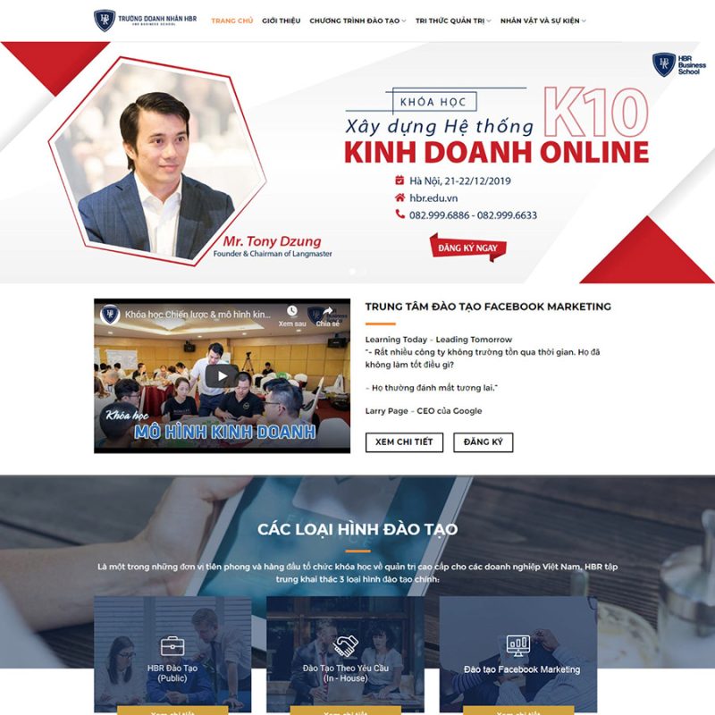 Theme wordpress giới thiệu khóa học 03