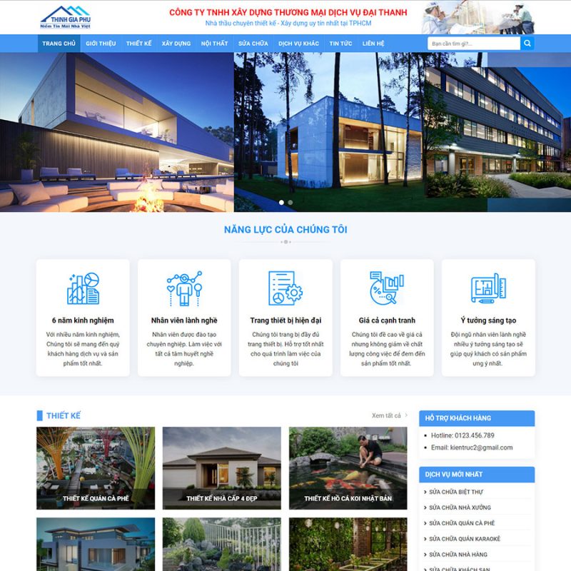 Theme wordpress kiến trúc 02