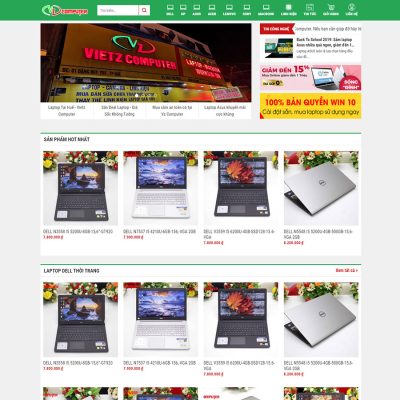 Theme wordpress Flatsome bán laptop 01