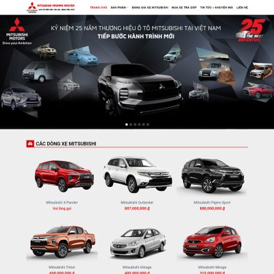 Theme wordpress bán xe mitsubishi