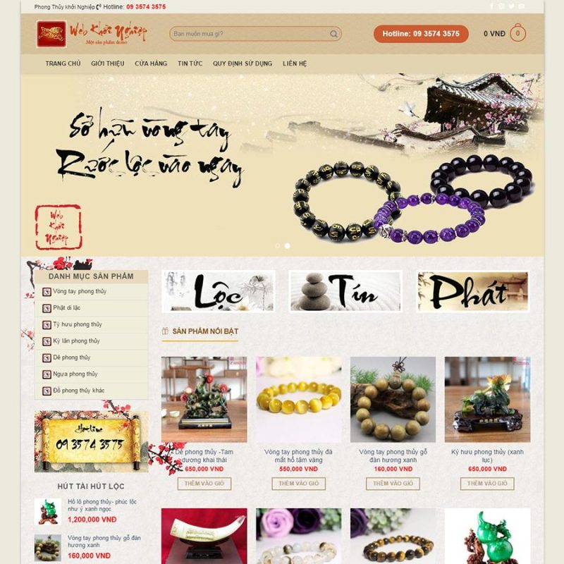 Web bán đồ phong thủy