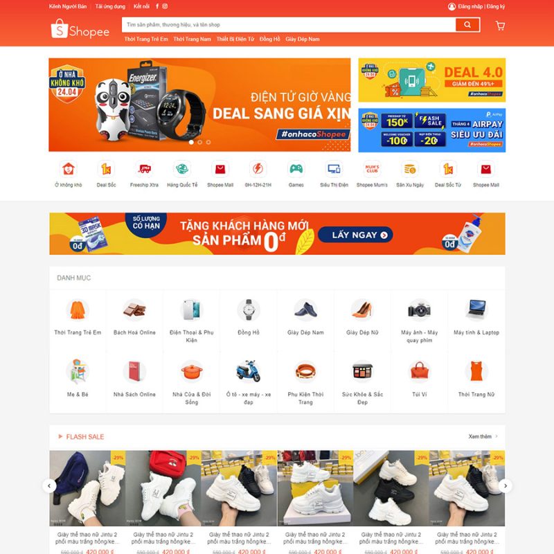 Theme wordpress bán hàng shopee