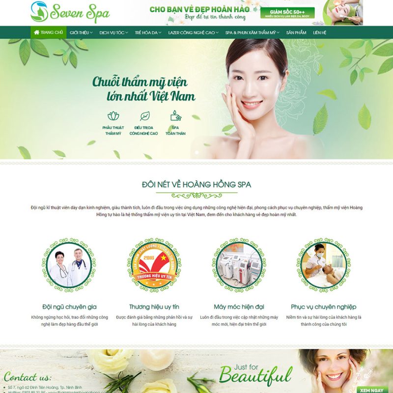 Mẫu website Spa 01