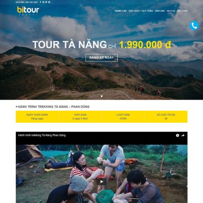 Landing page du lịch