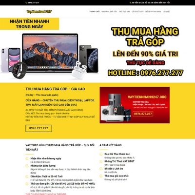 Theme wordpress flatsome dịch vụ cho vay