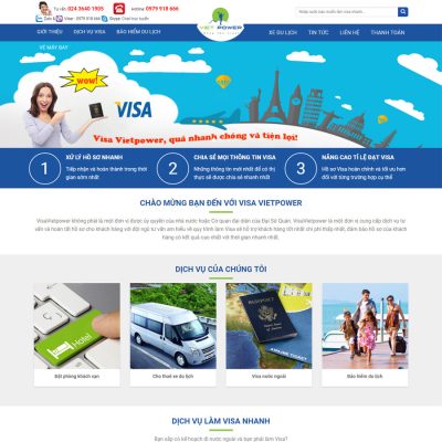 Web dịch vụ visa