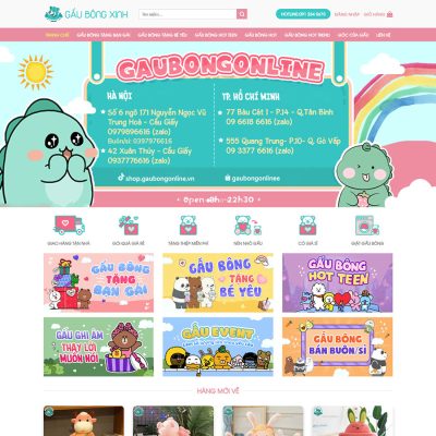 Theme wordpress bán gấu bông