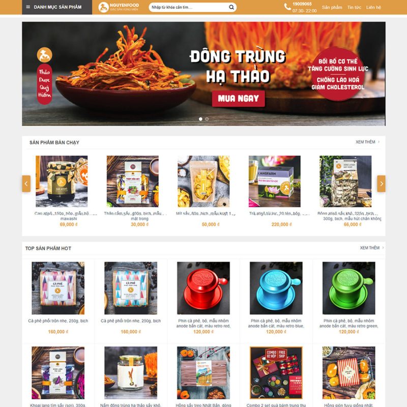 Theme wordpress thực phẩm 03