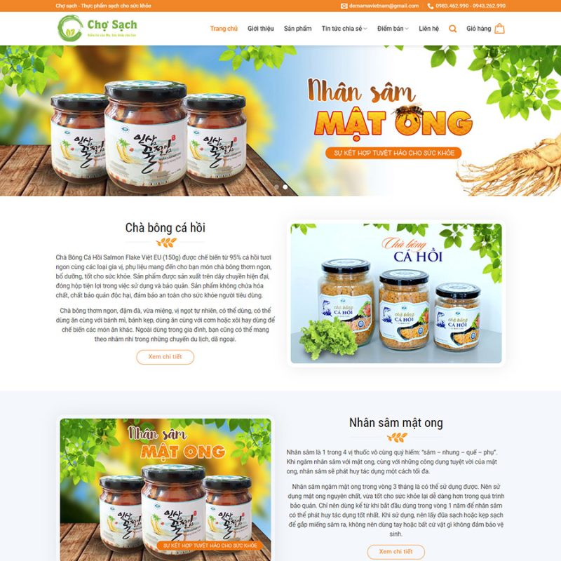 Theme wordpress thực phẩm chức năng 07